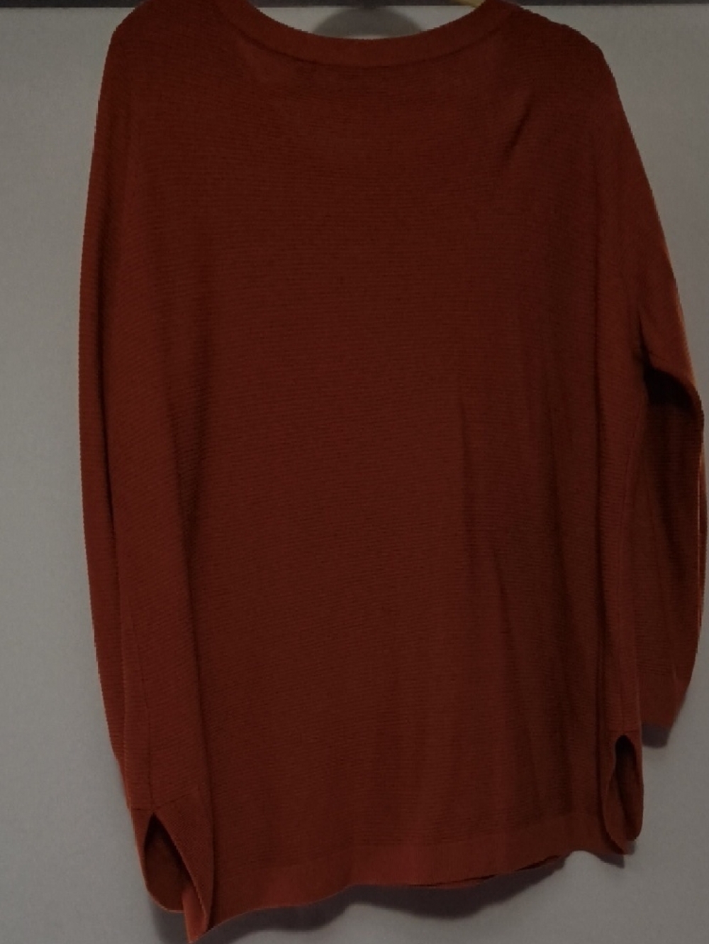 Cyrus Rust Orange Ribbed Knit Sweater - Picture 2 of 3
